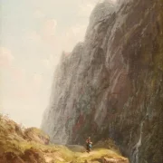 Carl Spitzweg | Mælkepige på en snoet stensti - 1855 | Indrammet kunsttryk | Romantik | formida