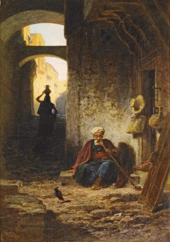 Carl Spitzweg | Aus dem Orient - 1865 | Gerahmter Kunstdruck | Romantik | formida