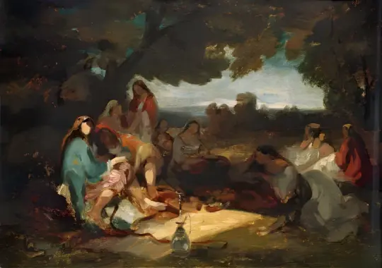 Carl Spitzweg | Orientalsk Selskab - 1851 | Indrammet kunsttryk | Romantik | formida