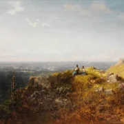 Carl Spitzweg | To Dirndler på Alm - 1870 | Indrammet kunsttryk | Romantik | formida