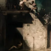 Carl Spitzweg | Pjerrot og Columbine - 1875 | Indrammet kunsttryk | Romantik | formida