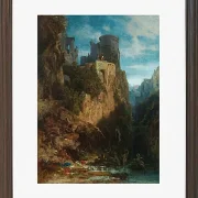 Carl Spitzweg – Nixenfang 1860 | Giclée Kunstdruck gerahmt