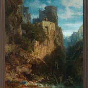 Carl Spitzweg – Nixenfang 1860 | Giclée Kunstdruck gerahmt