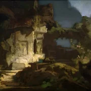 Carl Spitzweg | Klippe Kapellet - 1865 | Indrammet kunsttryk | Romantik | formida