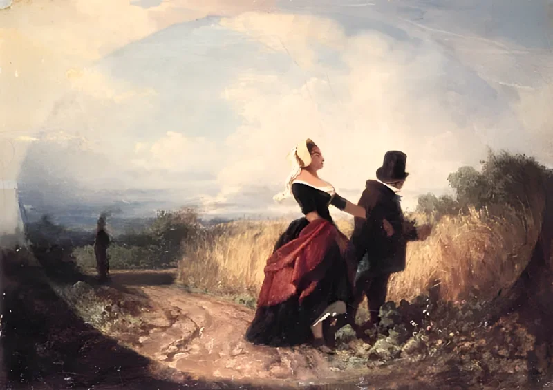 Carl Spitzweg | Forbudt Vej - 1845 | Indrammet kunsttryk | Romantik | formida