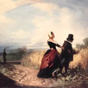 Carl Spitzweg | Forbudt Vej - 1845 | Indrammet kunsttryk | Romantik | formida