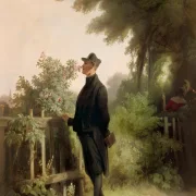 Carl Spitzweg | Rosenduft Erinnerung - 1845 | Gerahmter Kunstdruck | Romantik | formida