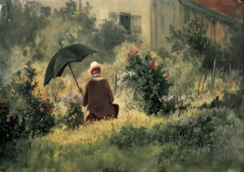 Carl Spitzweg | Selvportræt - 1865 | Indrammet kunsttryk | Romantik | formida