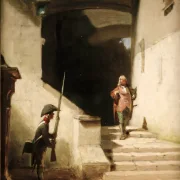Carl Spitzweg | Serenissimi, han kommer - 1870 | Indrammet kunsttryk | Romantik | formida