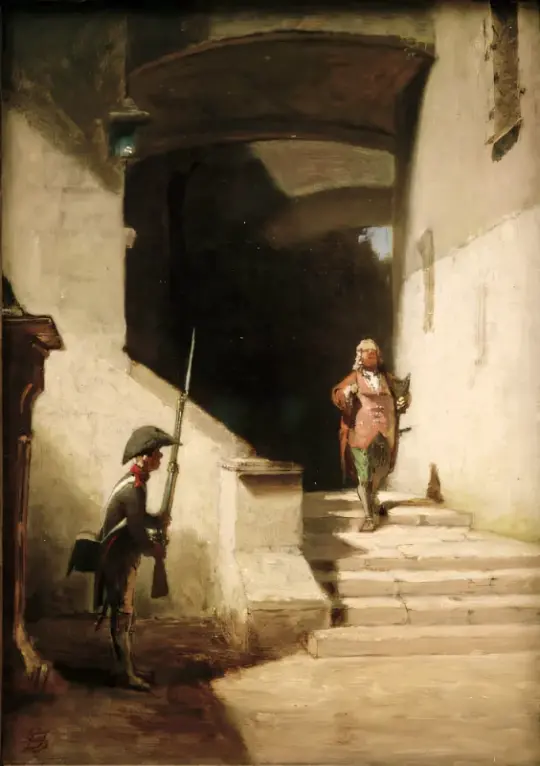 Carl Spitzweg | Serenissimi, han kommer - 1870 | Indrammet kunsttryk | Romantik | formida