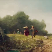 Carl Spitzweg | Sonntagsspaziergang - 1850 | Gerahmter Kunstdruck | Romantik | formida