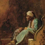Carl Spitzweg | Siddende tyrker - 1855 | Indrammet kunsttryk | Romantik | formida