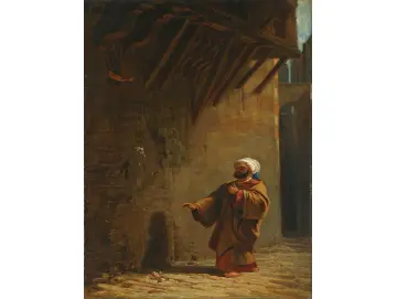 Carl Spitzweg – Strasse in Kairo 1860 | Giclée Kunstdruck gerahmt