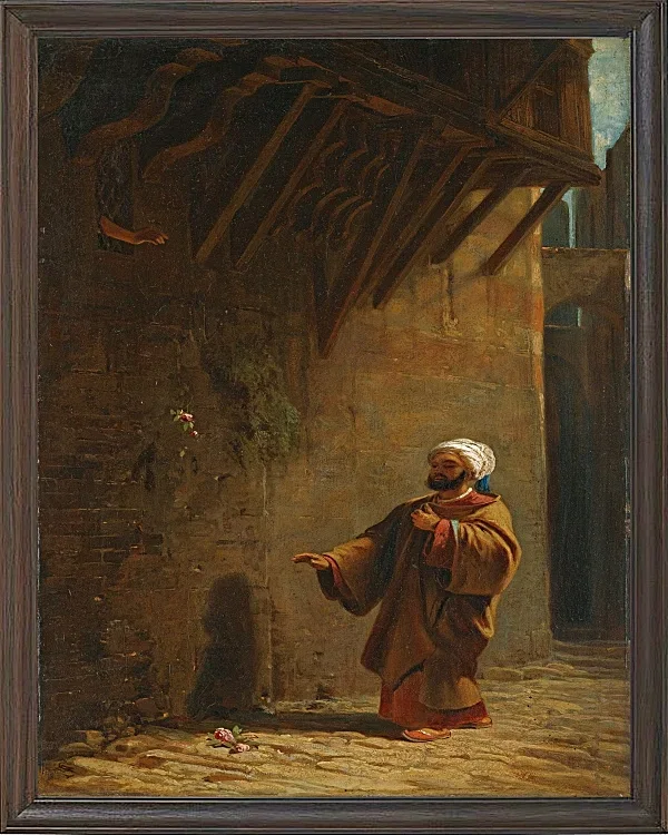 Carl Spitzweg – Strasse in Kairo 1860 | Giclée Kunstdruck gerahmt