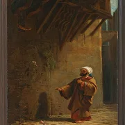 Carl Spitzweg – Strasse in Kairo 1860 | Giclée Kunstdruck gerahmt