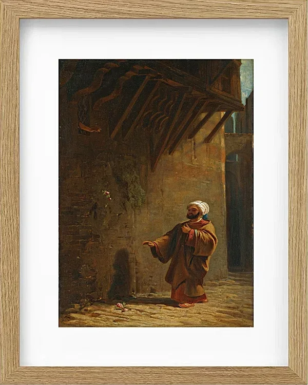 Carl Spitzweg – Strasse in Kairo 1860 | Giclée Kunstdruck gerahmt