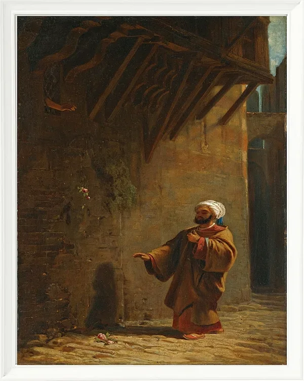 Carl Spitzweg – Strasse in Kairo 1860 | Giclée Kunstdruck gerahmt