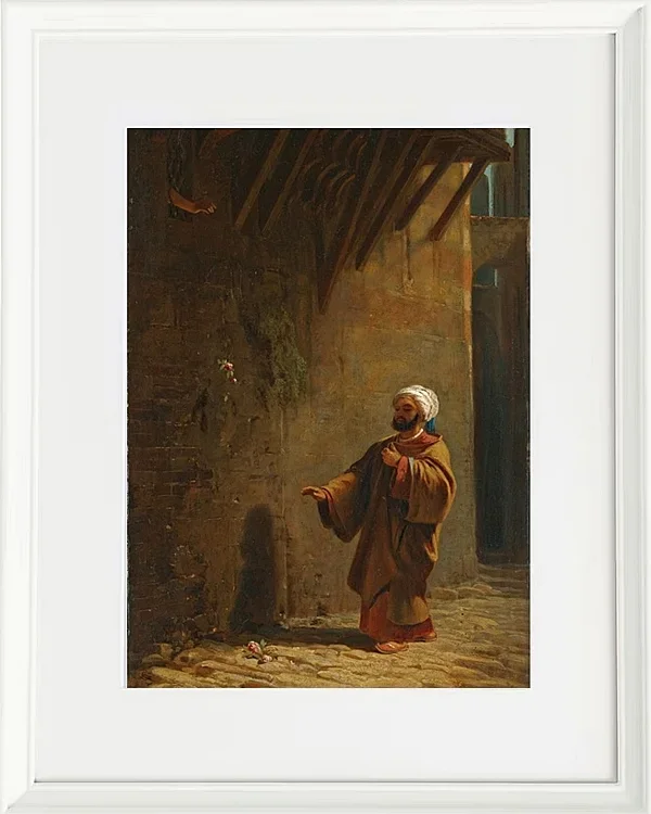Carl Spitzweg – Strasse in Kairo 1860 | Giclée Kunstdruck gerahmt