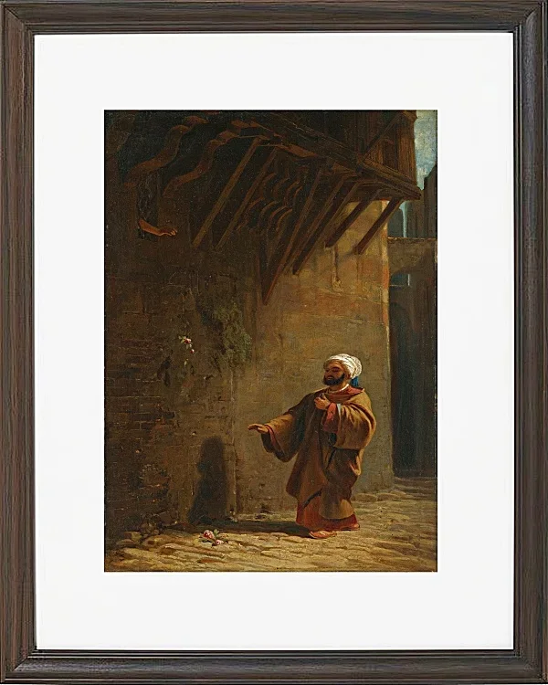 Carl Spitzweg – Strasse in Kairo 1860 | Giclée Kunstdruck gerahmt