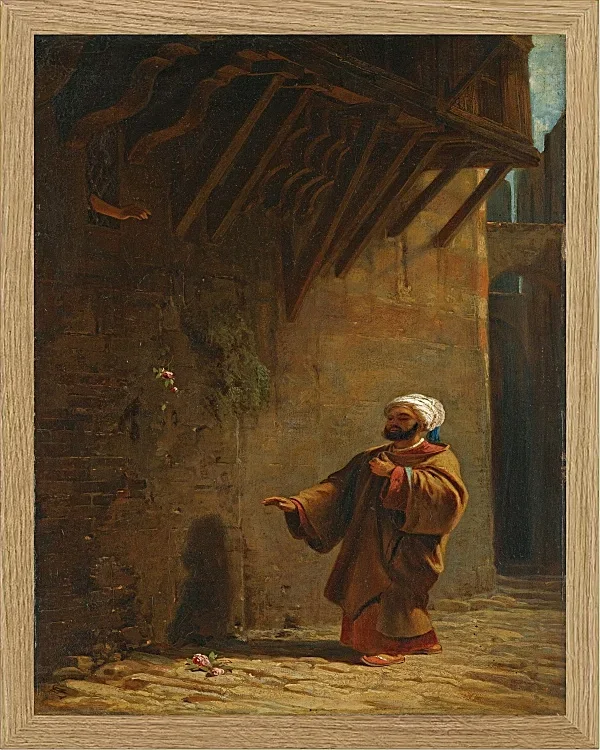 Carl Spitzweg – Strasse in Kairo 1860 | Giclée Kunstdruck gerahmt