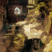 Carl Spitzweg | Djævelpåkaldelse - 1875 | Indrammet kunsttryk | Romantik | formida