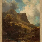 Carl Spitzweg – Talschlucht mit Sennerin 1875 | Giclée Kunstdruck gerahmt