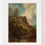 Carl Spitzweg – Talschlucht mit Sennerin 1875 | Giclée Kunstdruck gerahmt