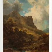 Carl Spitzweg – Talschlucht mit Sennerin 1875 | Giclée Kunstdruck gerahmt
