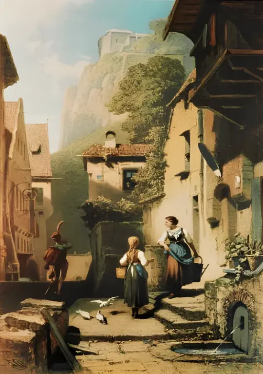 Carl Spitzweg | Der Husar – 1875 | Gerahmter Kunstdruck | Romantik | formida