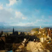 Carl Spitzweg | Uden for byen - 1875 | Indrammet kunsttryk | Romantik | formida