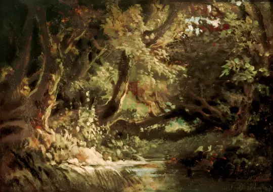 Carl Spitzweg | Skovinteriør - 1845 | Indrammet kunsttryk | Romantik | formida