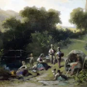Carl Spitzweg | Sigøjnerlejr - 1875 | Indrammet kunsttryk | Romantik | formida
