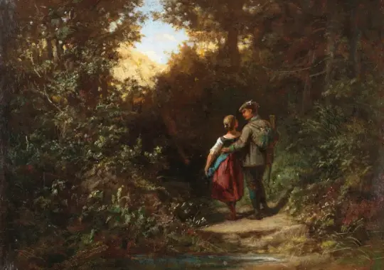 Carl Spitzweg | På jagt - 1865 | Indrammet kunsttryk | Romantik | formida