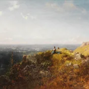 Carl Spitzweg – Zwei Dirndl auf der Alm 1870 | Giclée Kunstdruck gerahmt