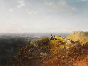 Carl Spitzweg – Zwei Dirndl auf der Alm 1870 | Giclée Kunstdruck gerahmt