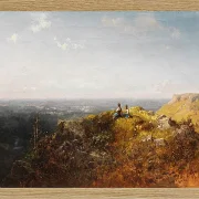 Carl Spitzweg – Zwei Dirndl auf der Alm 1870 | Giclée Kunstdruck gerahmt