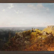 Carl Spitzweg – Zwei Dirndl auf der Alm 1870 | Giclée Kunstdruck gerahmt