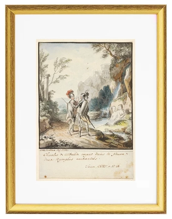 Carlo und Ubaldo widerstehen den Verzauberungen der Nymphen von Armida – 1782