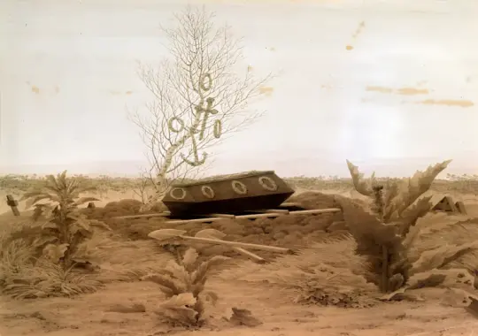 Caspar David Friedrich | Am Rande des Grabes - 1830 | Gerahmter Kunstdruck | Romantik | formida