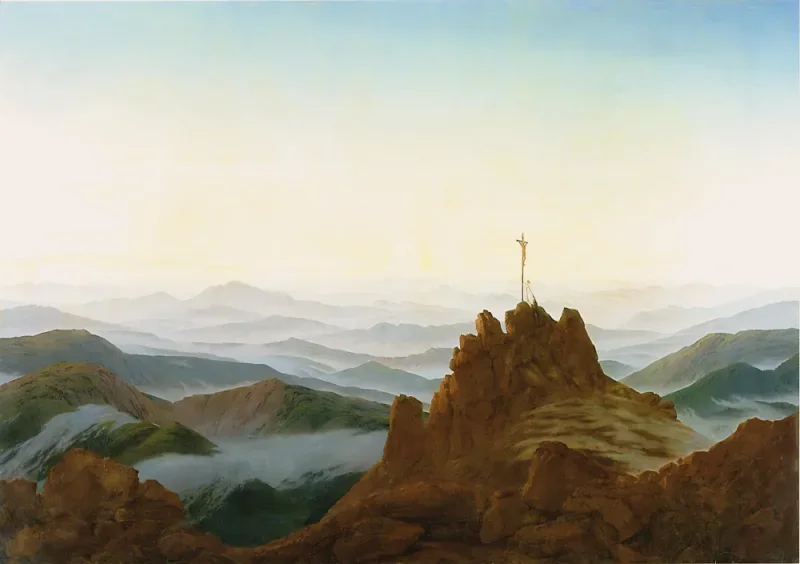 Caspar David Friedrich | I morgen i Riesengebirge - 1810 | Indrammet kunsttryk | Romantic | formida