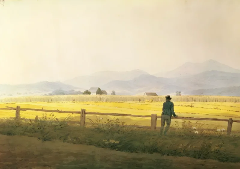Caspar David Friedrich | Udsigt over Schmiedeberg-ryggen - 1837 | Indrammet kunsttryk | Romantic | formida