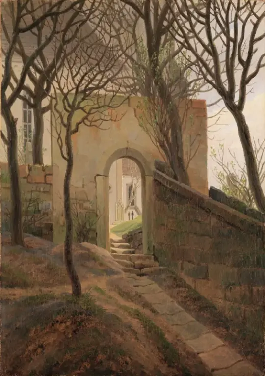 Caspar David Friedrich | Kirkegårdsporten - 1822 | Indrammet kunsttryk | Romantic | formida