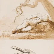 Caspar David Friedrich | Sovende dreng - 1802 | Indrammet kunsttryk | Romantic | formida