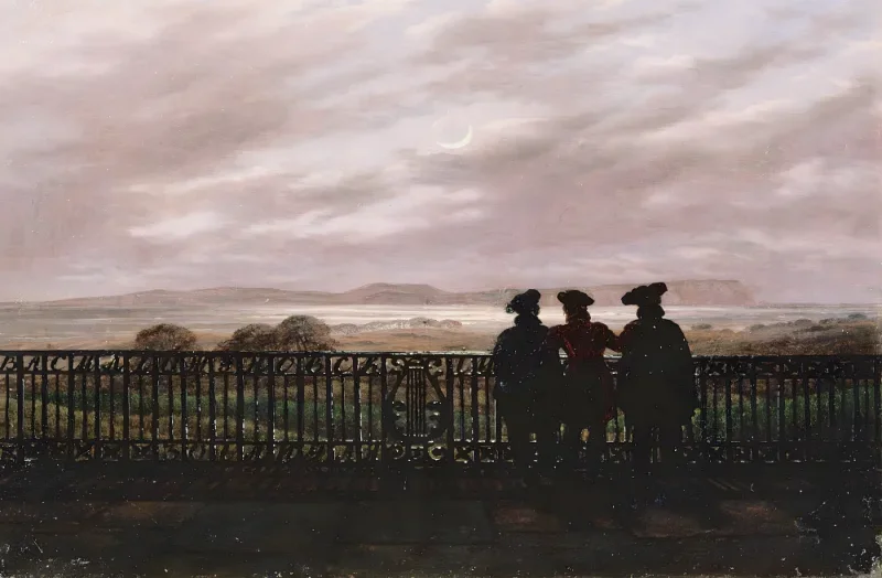 Caspar David Friedrich | De tre digtere - 1820 | Indrammet kunsttryk | Romantic | formida