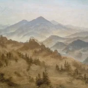 Caspar David Friedrich | Bjerge i den stigende tåge - 1835 | Indrammet kunsttryk | Romantic | formida