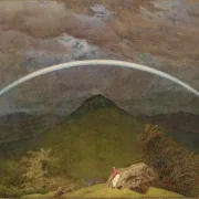 Caspar David Friedrich | Bjerglandskab med regnbue - 1809 | Indrammet kunsttryk | Romantic | formida