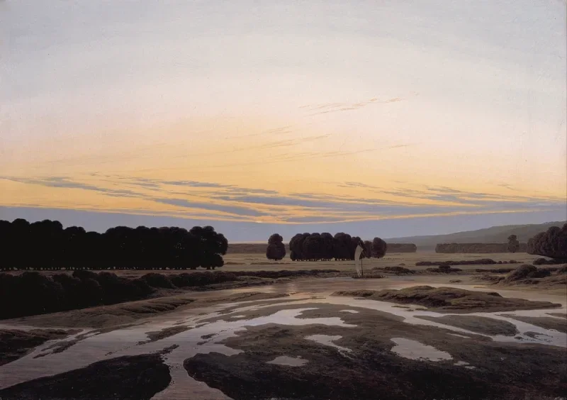 Caspar David Friedrich | Den store indhegning nær Dresden - 1821 | Indrammet kunsttryk | Romantic | formida