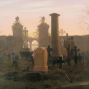Caspar David Friedrich | Kügelgens Grab - 1821 | Gerahmter Kunstdruck | Romantik | formida