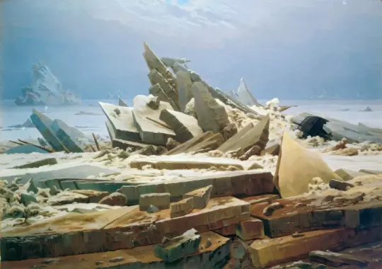 Caspar David Friedrich | Det arktiske hav - 1823 | Indrammet kunsttryk | Romantic | formida