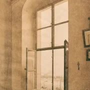 Caspar David Friedrich | Blick aus dem Atelier des Künstlers in Dresden - 1805 | Gerahmter Kunstdruck | Romantik | formida